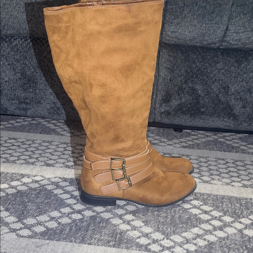 Comfortview Brown Over the Knee Boots - Picture 4 of 4